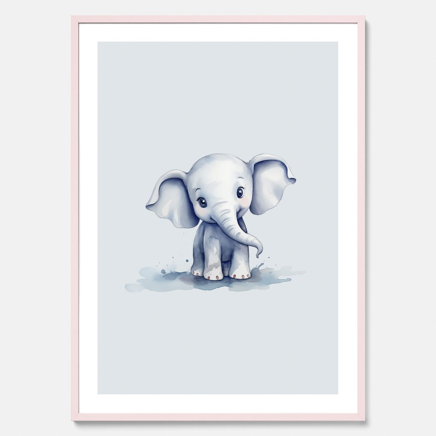 Elefant Poster – Affisch till barnrummet, barnposter, lekfull poster