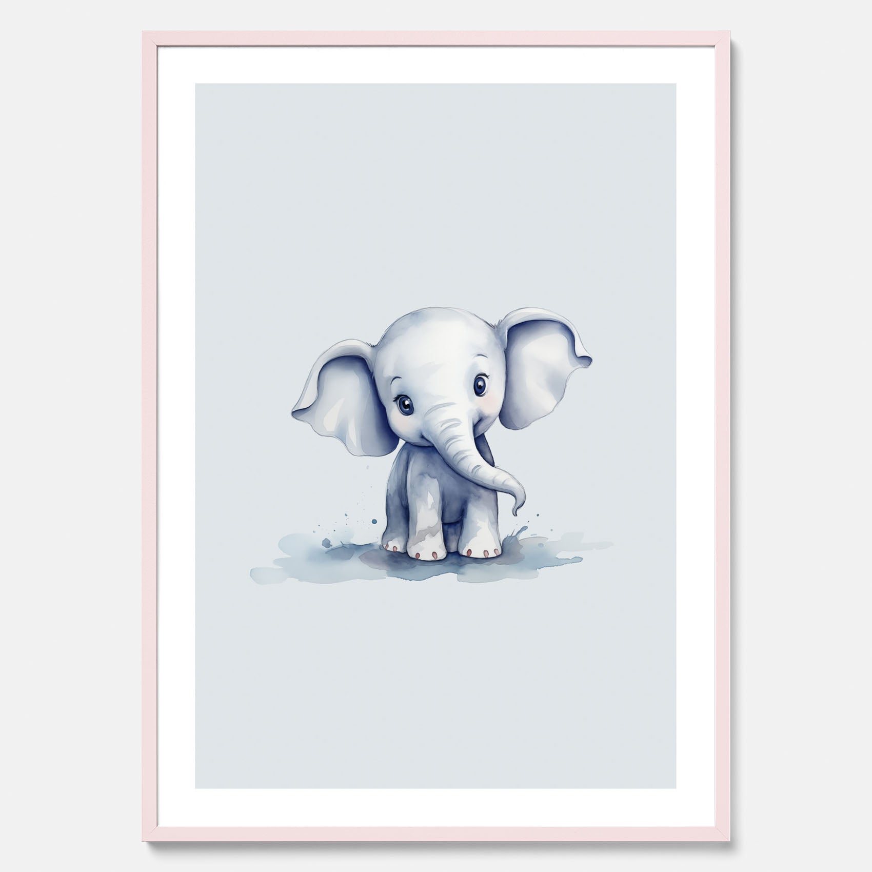 Elefant Poster – Affisch till barnrummet, barnposter, lekfull poster