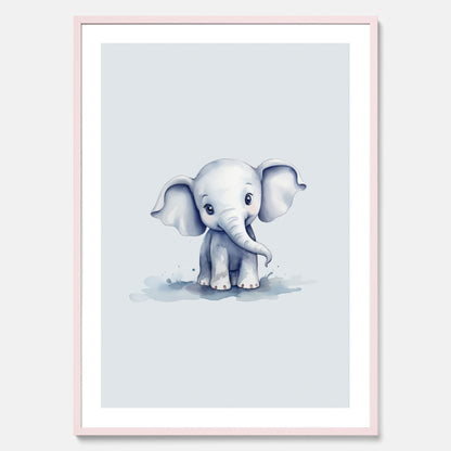 Elefant Poster – Affisch till barnrummet, barnposter, lekfull poster