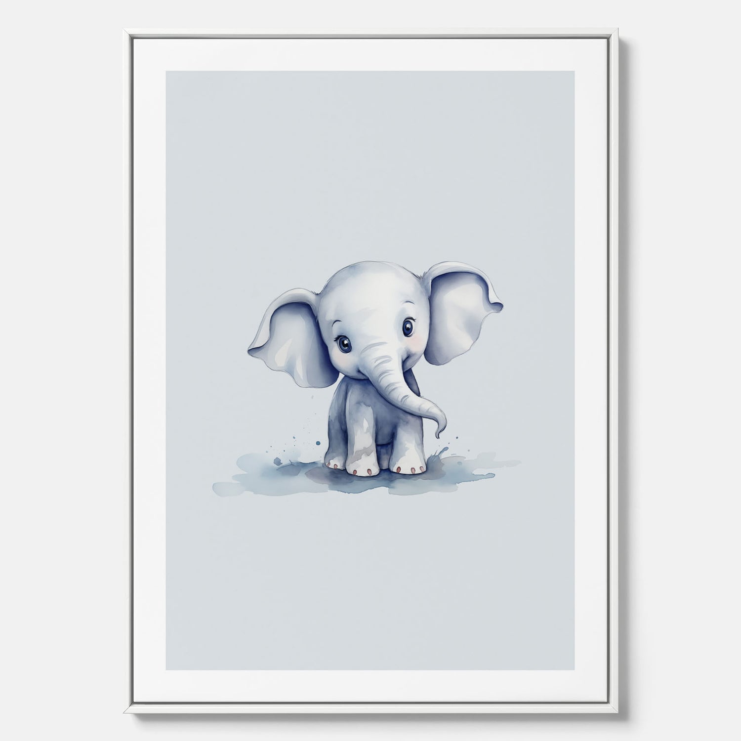 Elefant canvas – Affisch till barnrummet, barnposter, lekfull poster