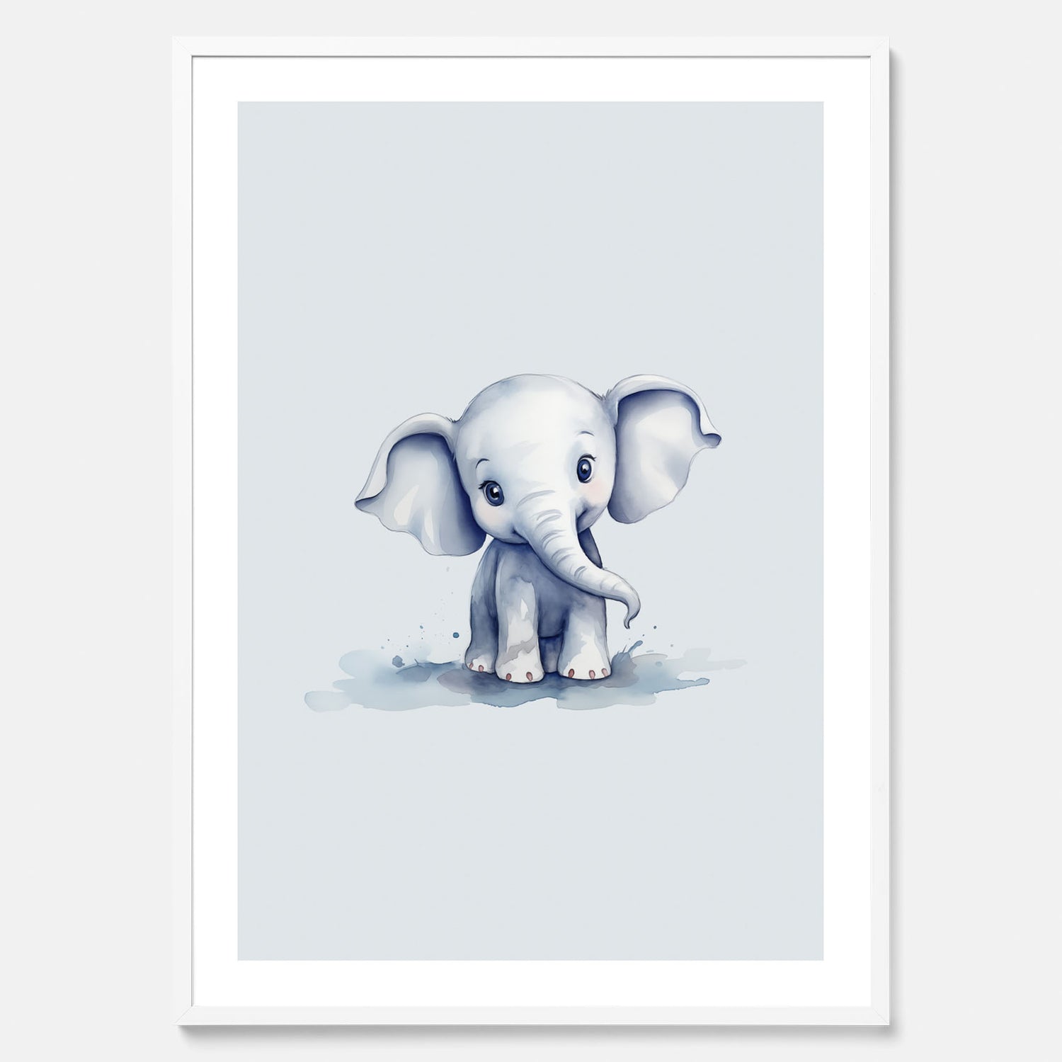 Elefant Poster – Affisch till barnrummet, barnposter, lekfull poster