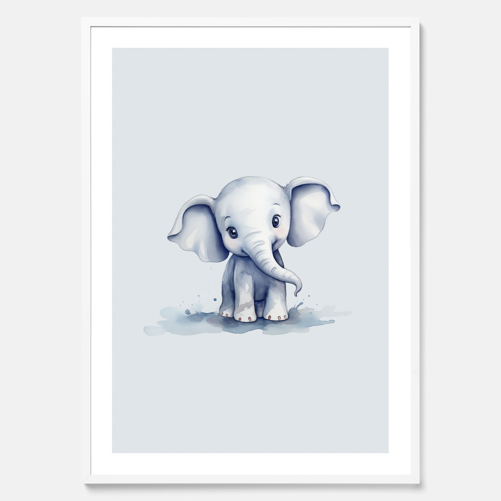 Elefant Poster – Affisch till barnrummet, barnposter, lekfull poster