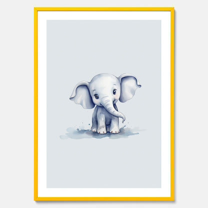 Elefant Poster – Affisch till barnrummet, barnposter, lekfull poster