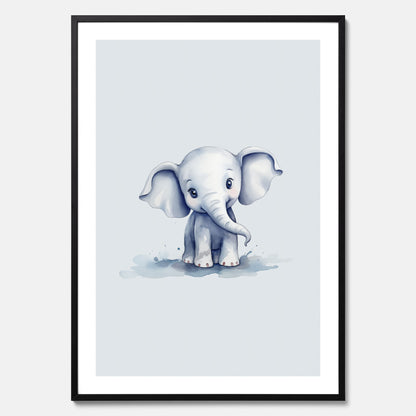 Elefant Poster – Affisch till barnrummet, barnposter, lekfull poster