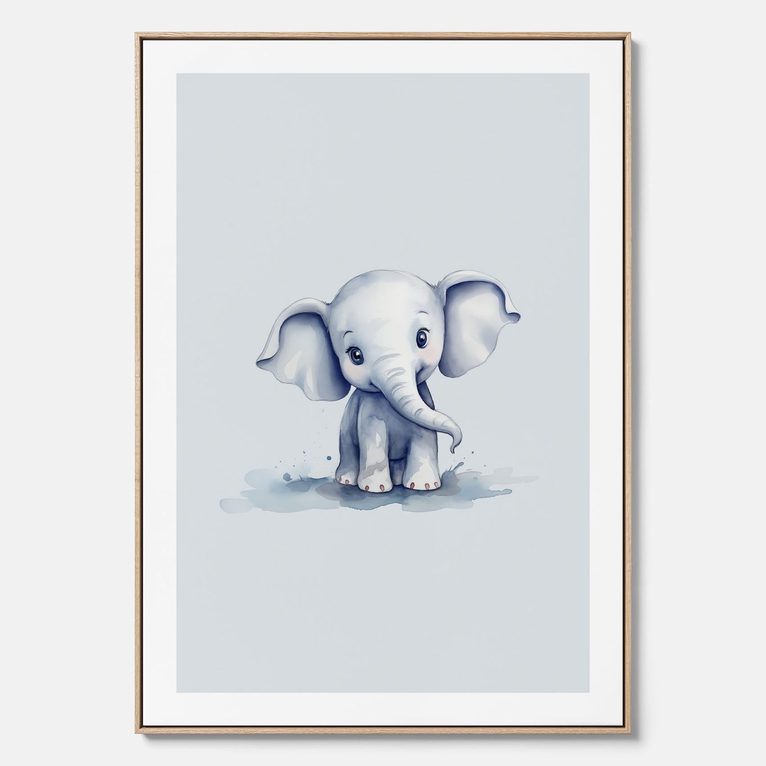 Elefant canvas – Affisch till barnrummet, barnposter, lekfull poster