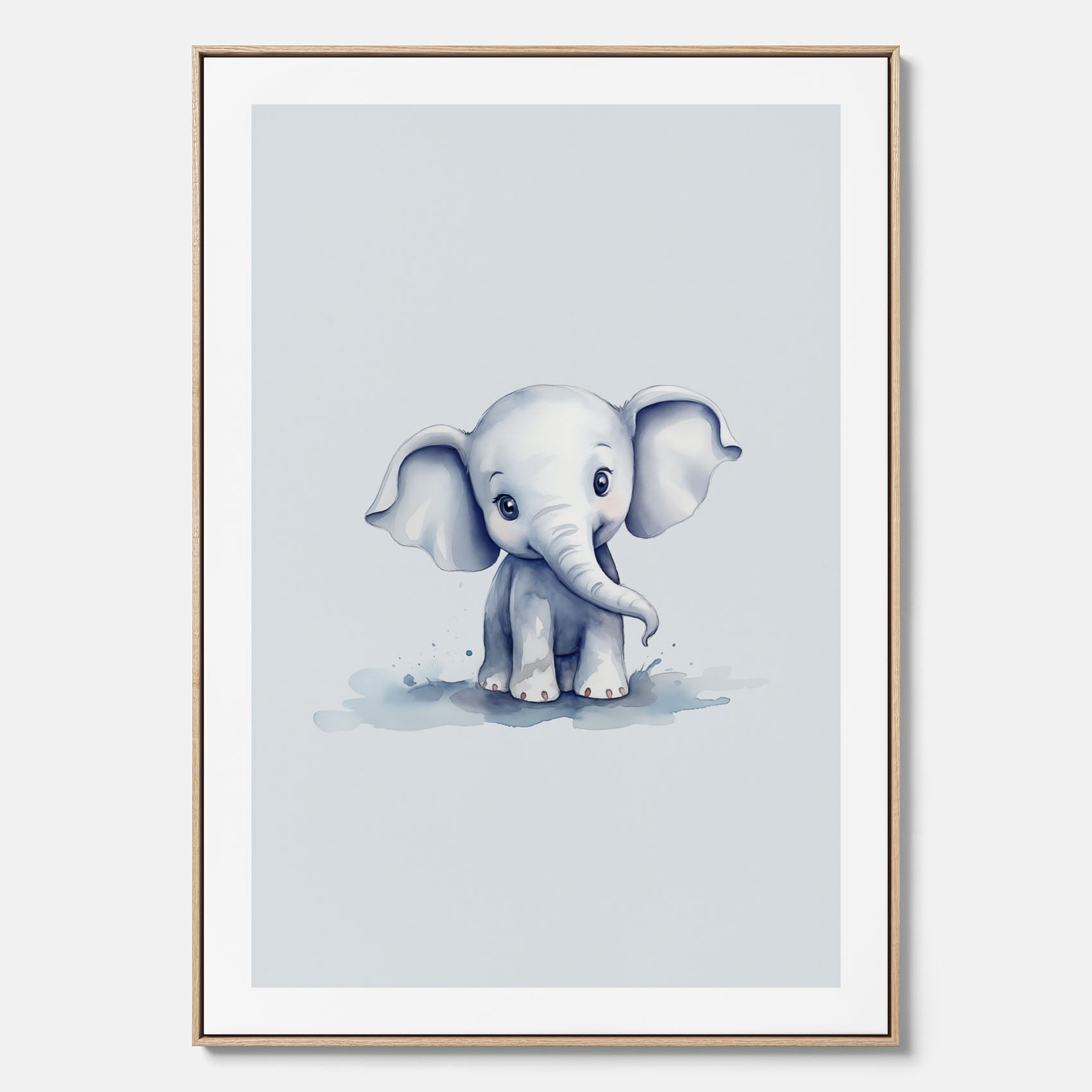 Elefant canvas – Affisch till barnrummet, barnposter, lekfull poster
