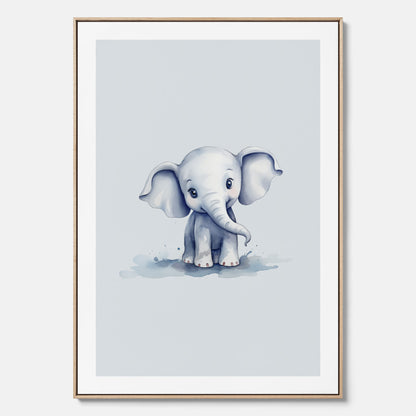 Elefant canvas – Affisch till barnrummet, barnposter, lekfull poster
