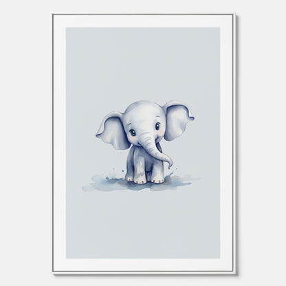 Elefant canvas – Affisch till barnrummet, barnposter, lekfull poster