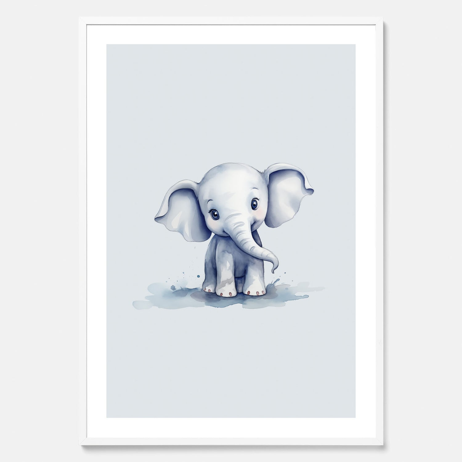Elefant Poster – Affisch till barnrummet, barnposter, lekfull poster