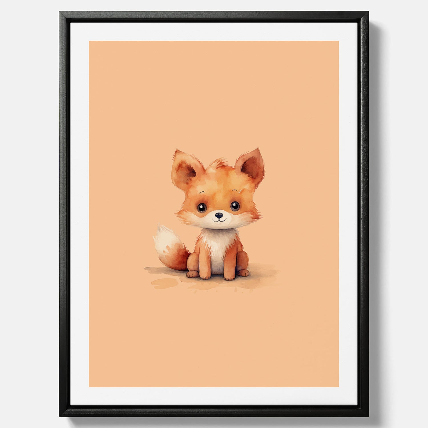 Barntavla i canvas med en räv, poster till barnrum, barntavla