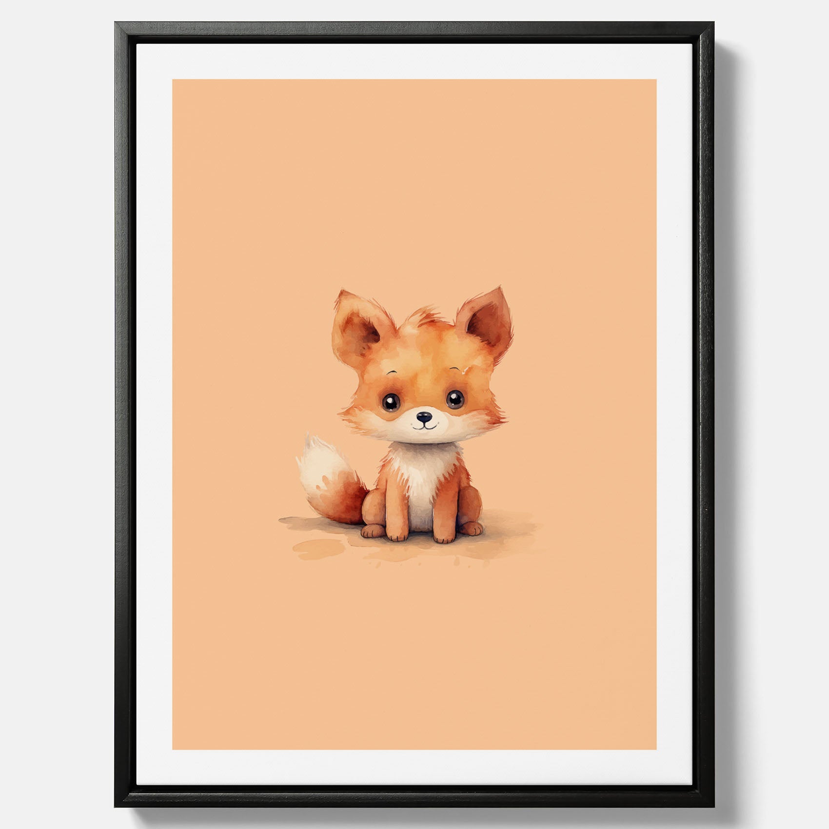Barntavla i canvas med en räv, poster till barnrum, barntavla