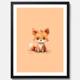 Barnposter med en räv, poster till barnrum, barntavla