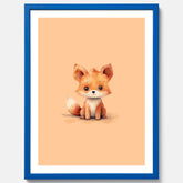 Barnposter med en räv, poster till barnrum, barntavla