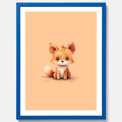 Barnposter med en räv, poster till barnrum, barntavla