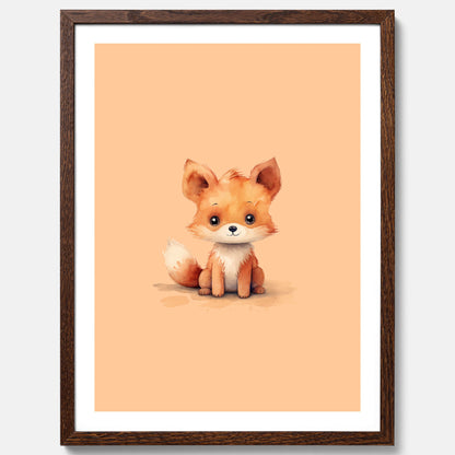Barnposter med en räv, poster till barnrum, barntavla