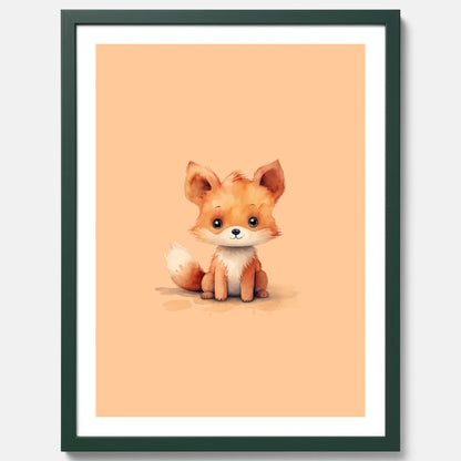 Barnposter med en räv, poster till barnrum, barntavla