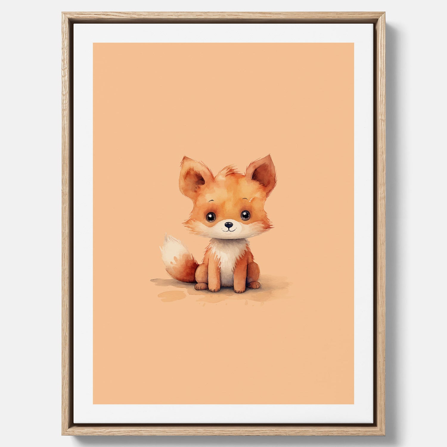 Barntavla i canvas med en räv, poster till barnrum, barntavla