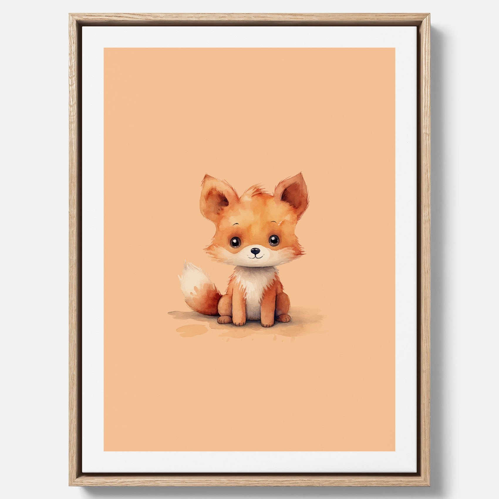 Barntavla i canvas med en räv, poster till barnrum, barntavla