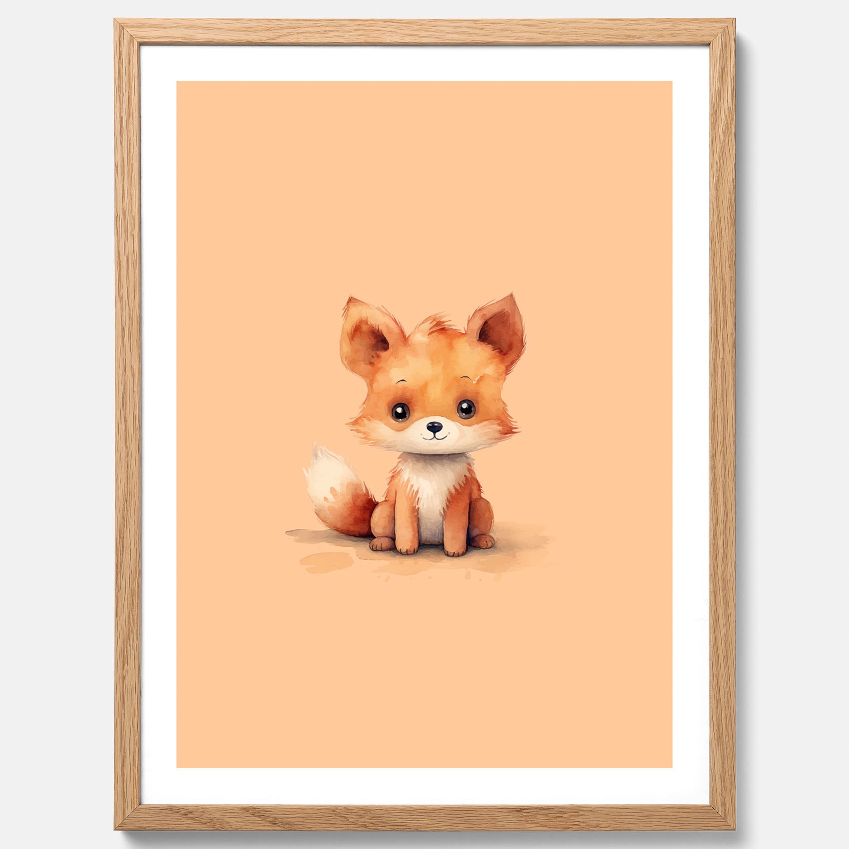 Barnposter med en räv, poster till barnrum, barntavla