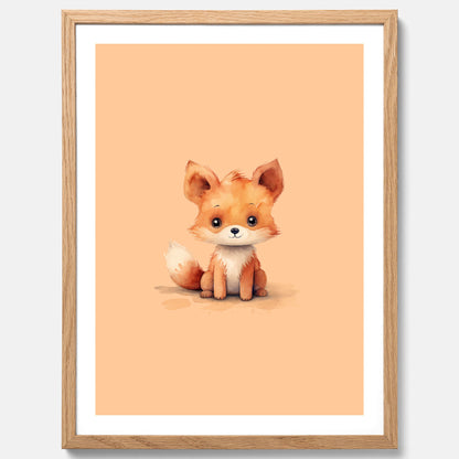Barnposter med en räv, poster till barnrum, barntavla