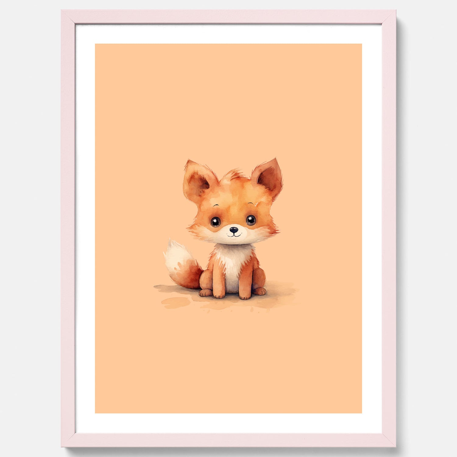 Barnposter med en räv, poster till barnrum, barntavla