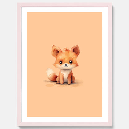 Barnposter med en räv, poster till barnrum, barntavla