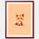 Barnposter med en räv, poster till barnrum, barntavla