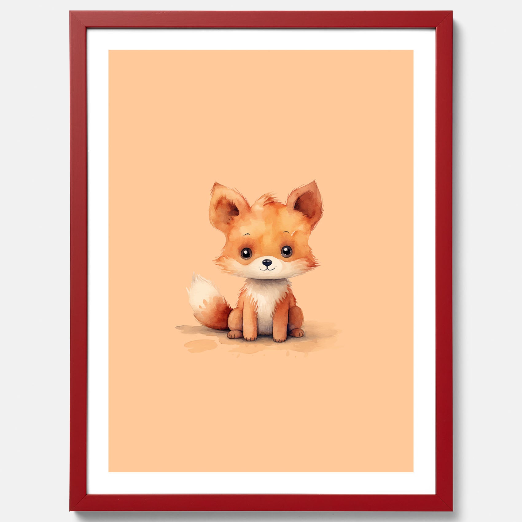Barnposter med en räv, poster till barnrum, barntavla