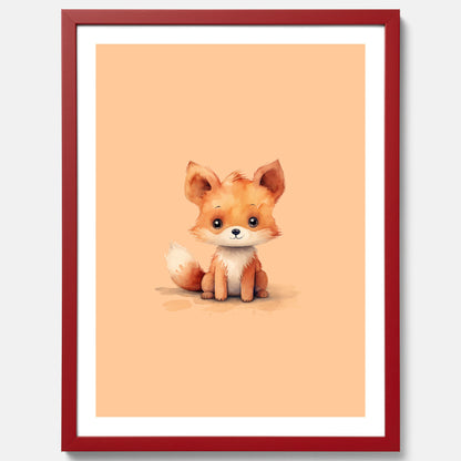Barnposter med en räv, poster till barnrum, barntavla