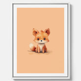 Barntavla i canvas med en räv, poster till barnrum, barntavla