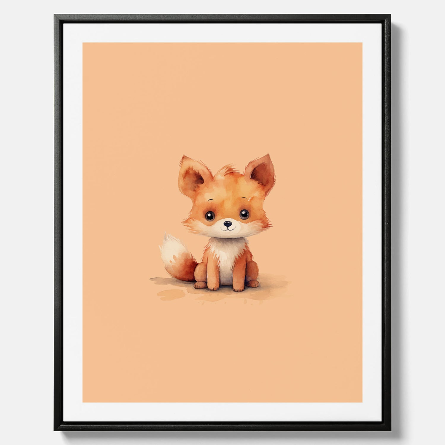 Barntavla i canvas med en räv, poster till barnrum, barntavla