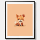 Barntavla i canvas med en räv, poster till barnrum, barntavla