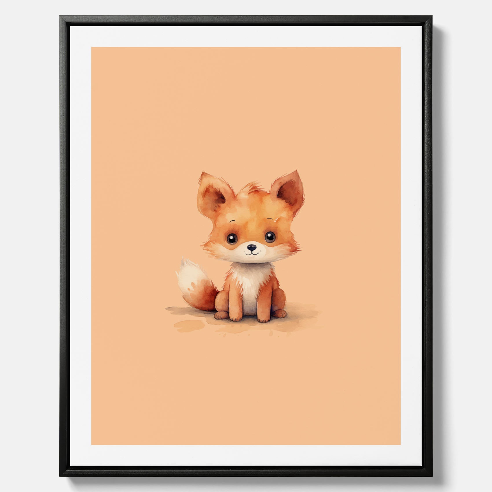 Barntavla i canvas med en räv, poster till barnrum, barntavla