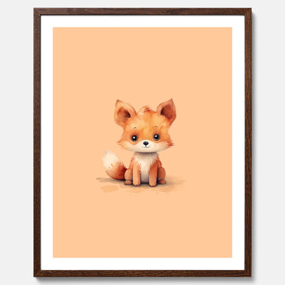 Barnposter med en räv, poster till barnrum, barntavla