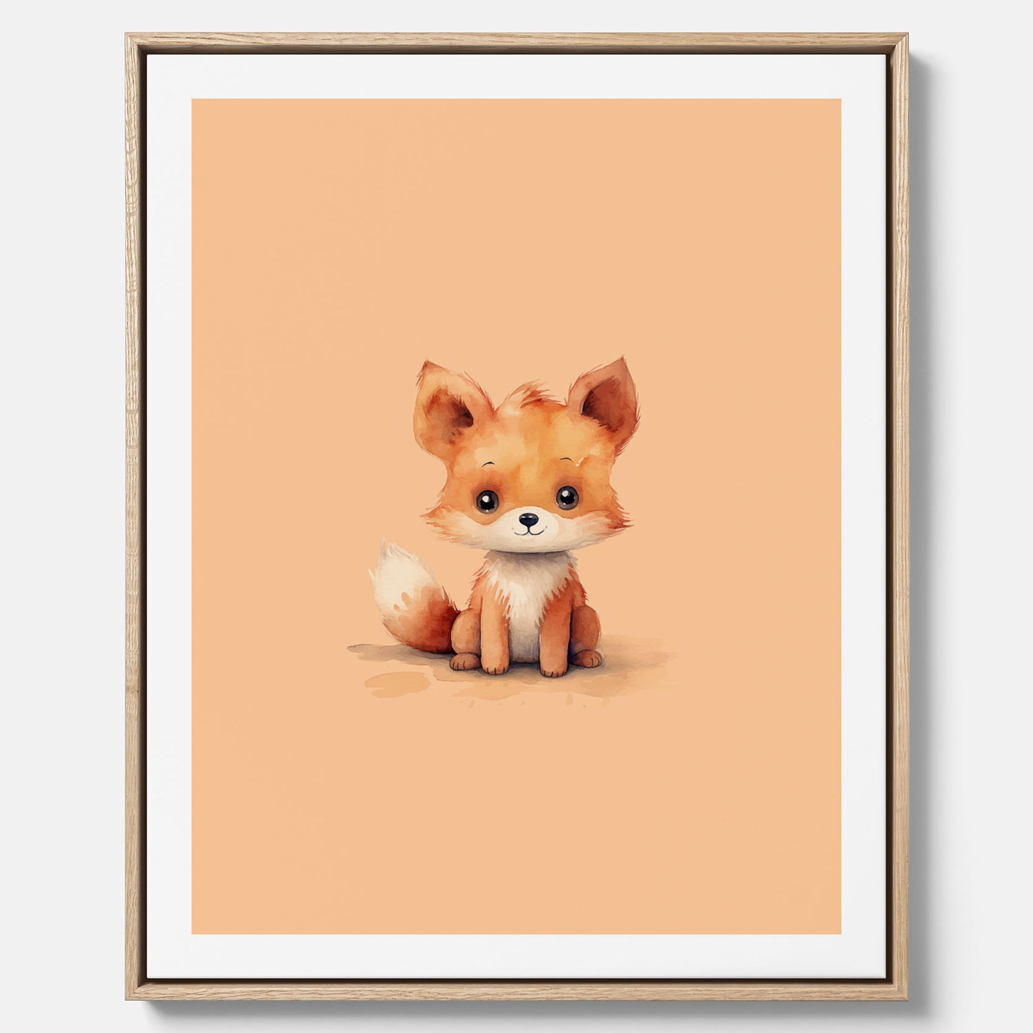 Barntavla i canvas med en räv, poster till barnrum, barntavla