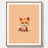Barntavla i canvas med en räv, poster till barnrum, barntavla