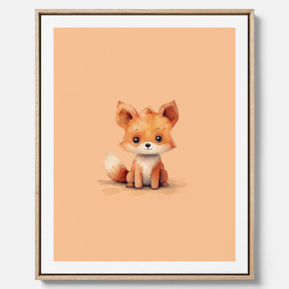 Barntavla i canvas med en räv, poster till barnrum, barntavla