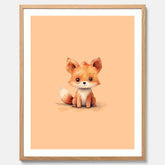 Barnposter med en räv, poster till barnrum, barntavla