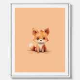 Barntavla i canvas med en räv, poster till barnrum, barntavla
