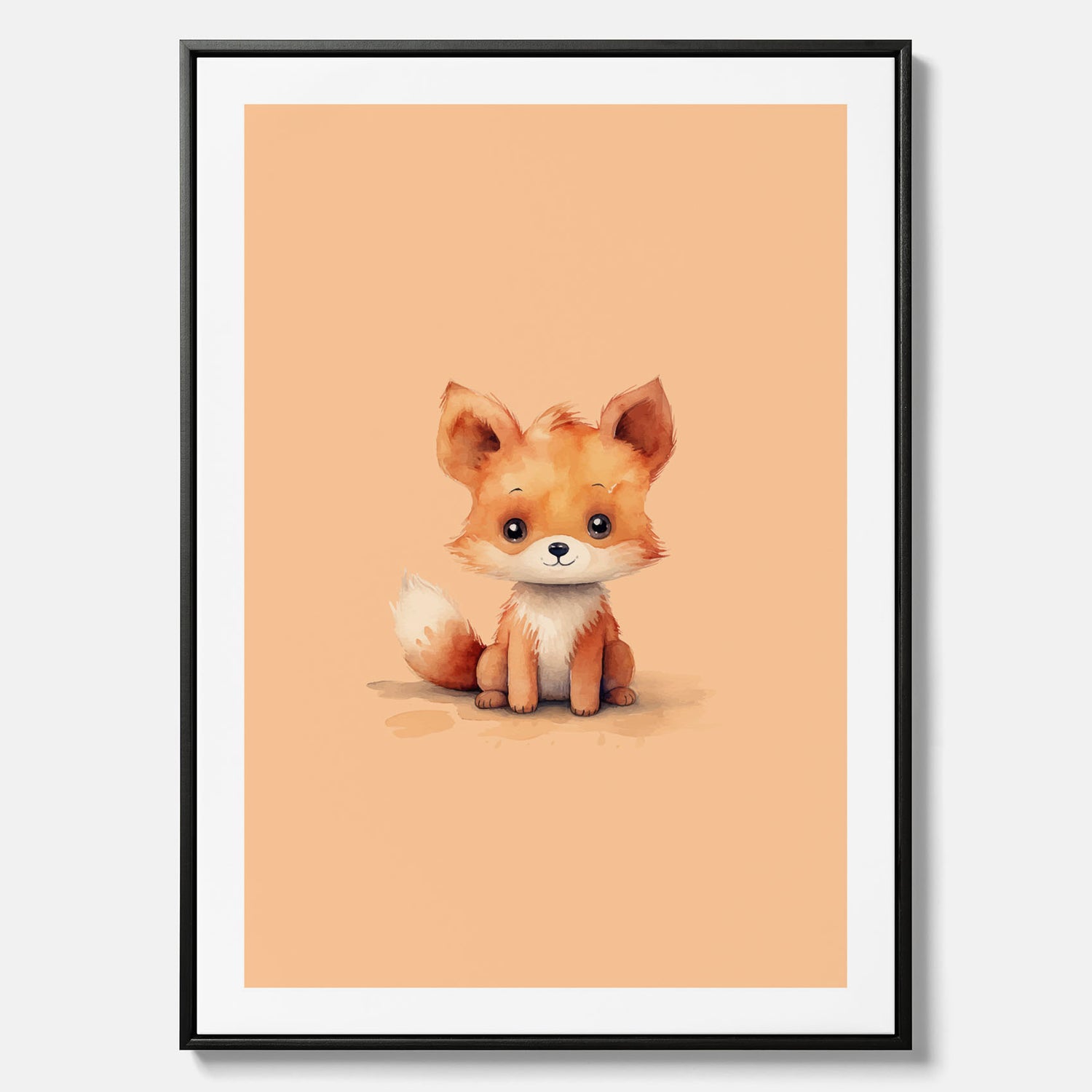 Barntavla i canvas med en räv, poster till barnrum, barntavla