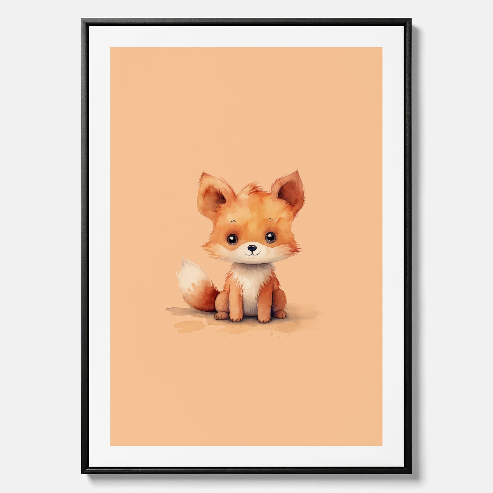 Barntavla i canvas med en räv, poster till barnrum, barntavla