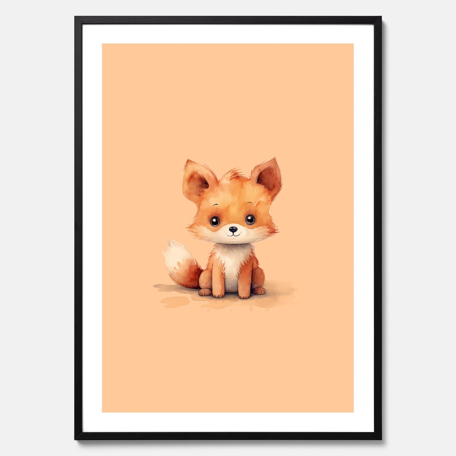 Barnposter med en räv, poster till barnrum, barntavla