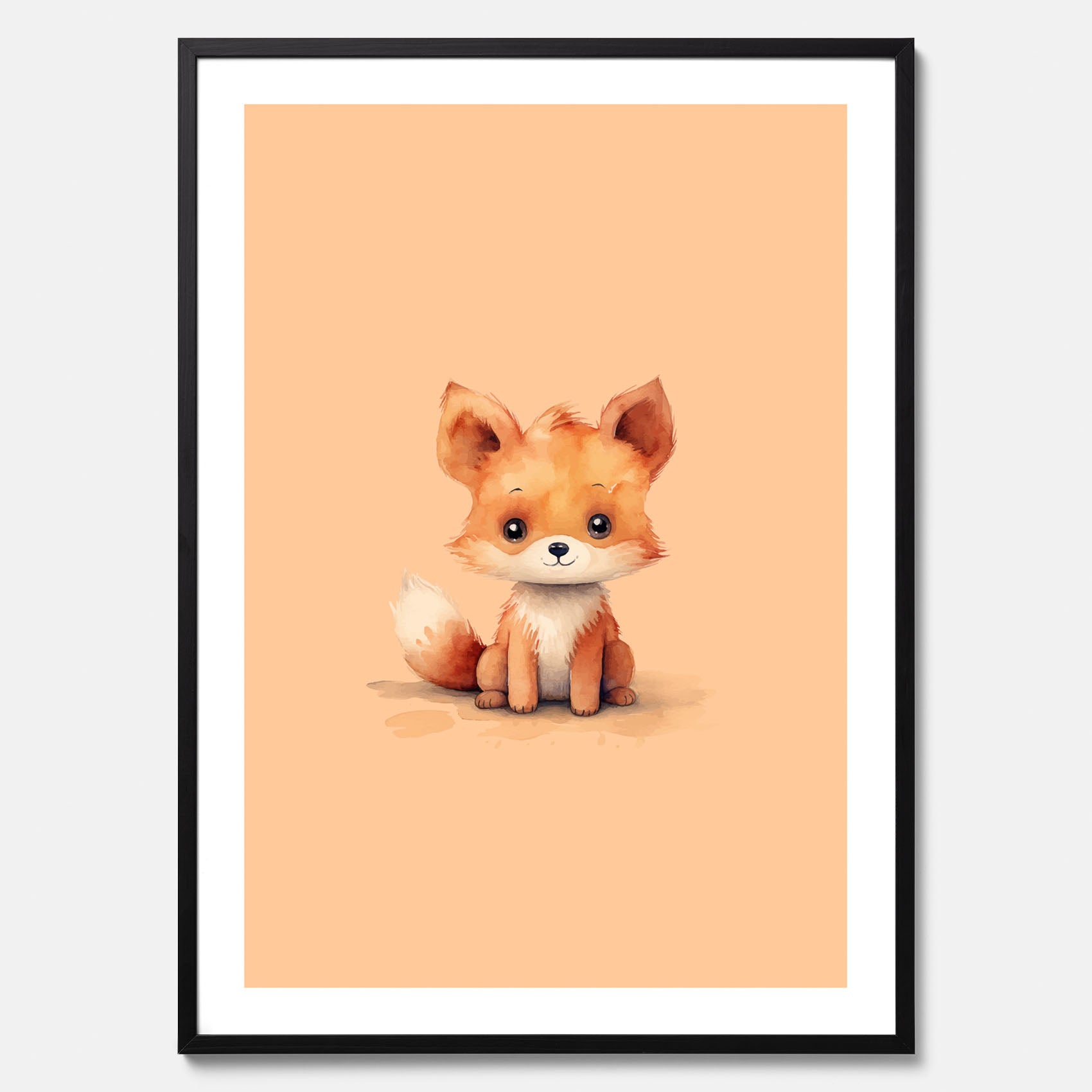 Barnposter med en räv, poster till barnrum, barntavla