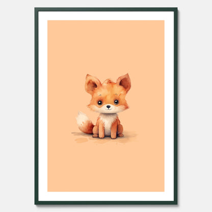 Barnposter med en räv, poster till barnrum, barntavla