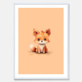 Barnposter med en räv, poster till barnrum, barntavla