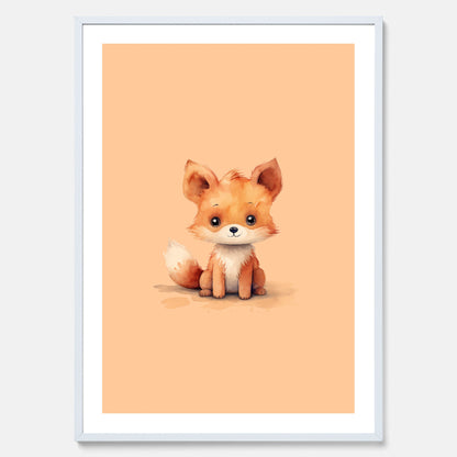 Barnposter med en räv, poster till barnrum, barntavla