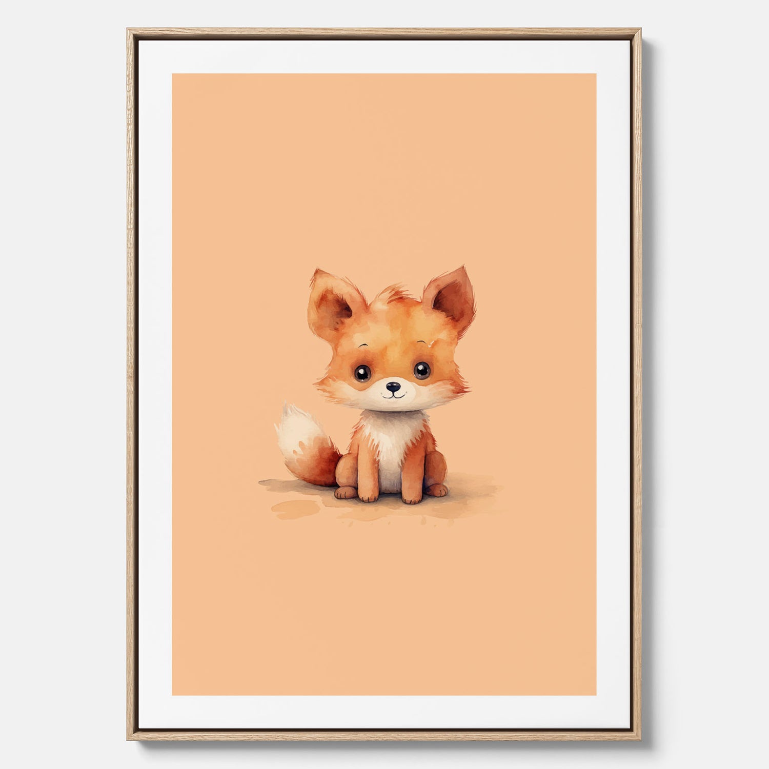 Barntavla i canvas med en räv, poster till barnrum, barntavla