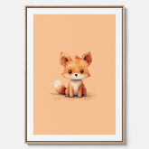 Barntavla i canvas med en räv, poster till barnrum, barntavla