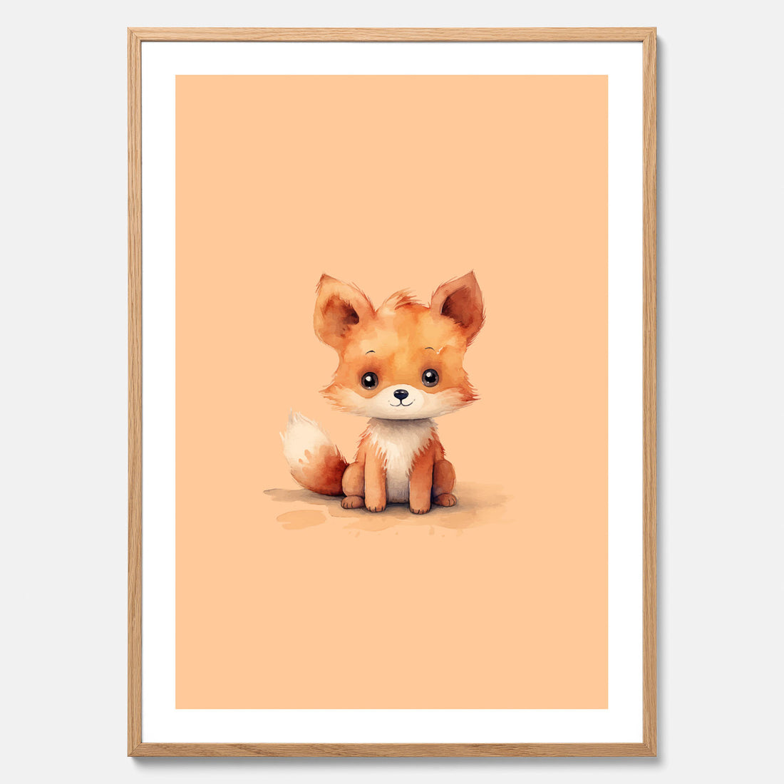Barnposter med en räv, poster till barnrum, barntavla