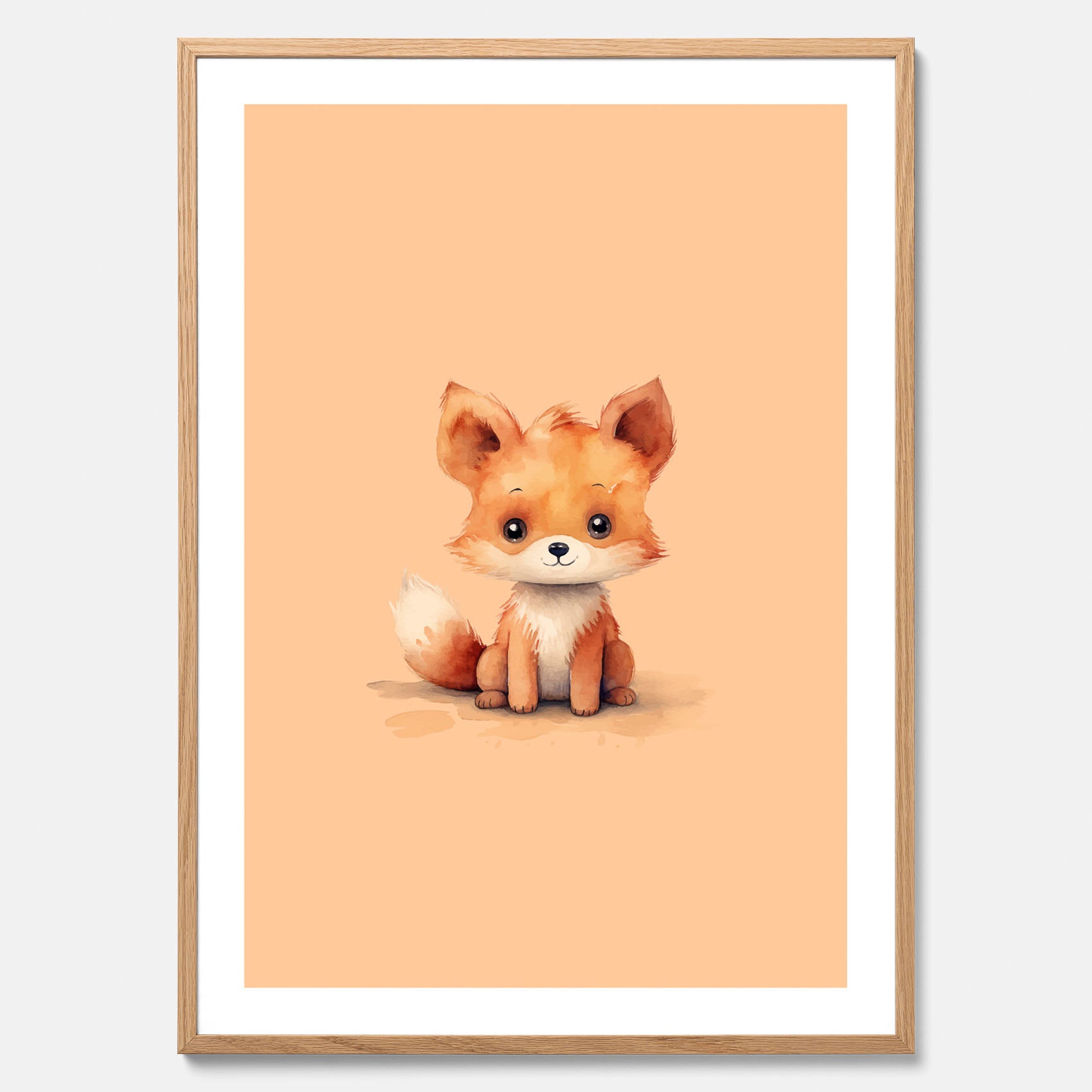 Barnposter med en räv, poster till barnrum, barntavla